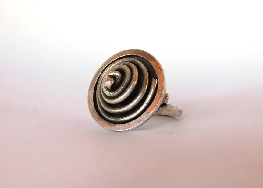Spiral 3-inel din argint antichizat - imagine 4